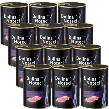 Dolina Noteci Premium para gatos rica en conejo 12x400g